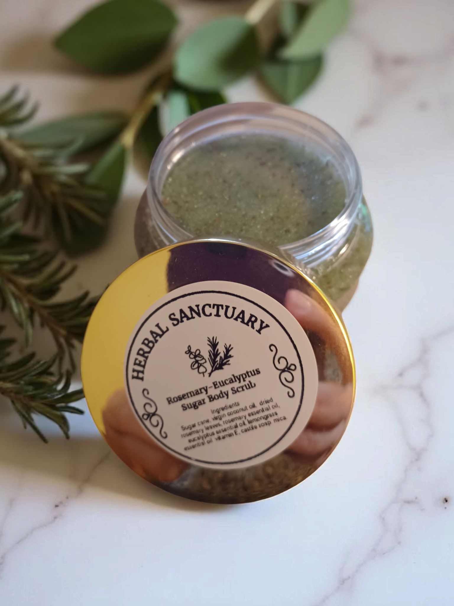 Rosemary-Eucalyptus Sugar Body Scrub