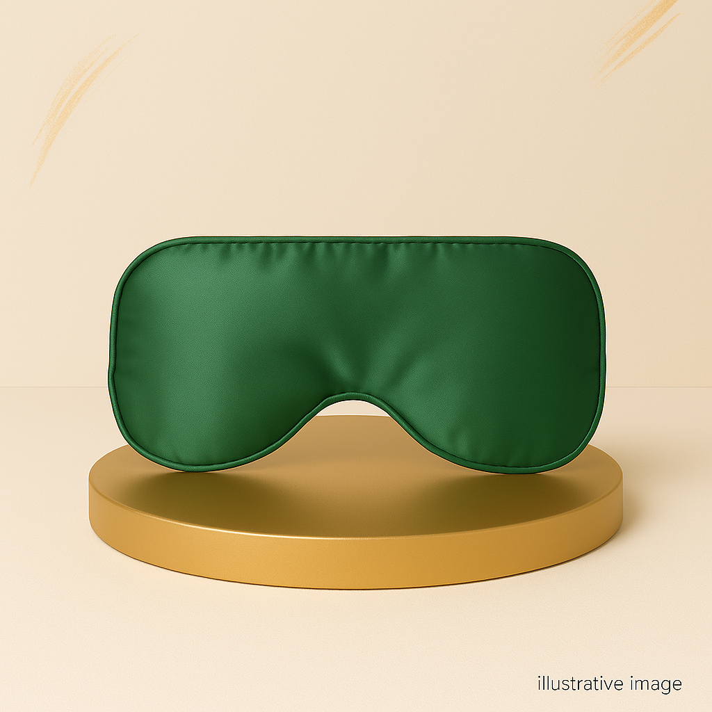 Eye pillow  crafted with satin fabric - Green