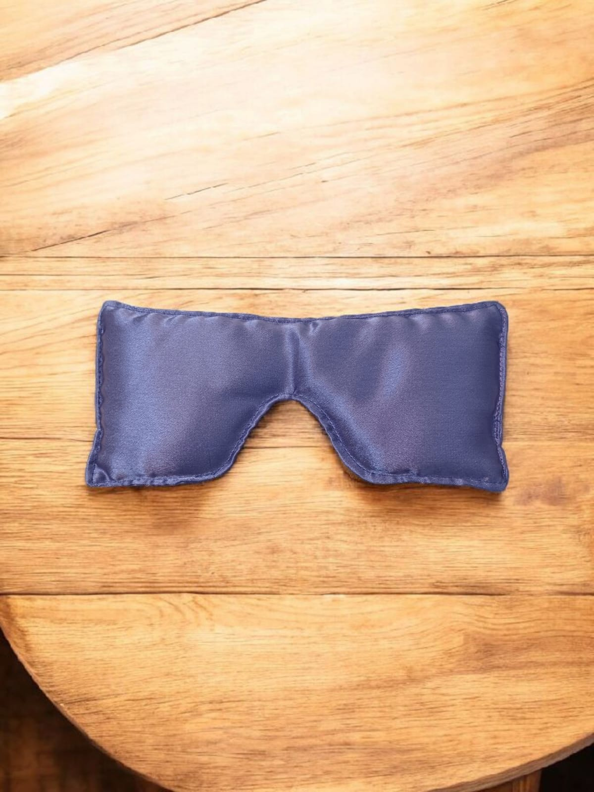 Eye pillow  crafted with satin fabric - Navy Blue