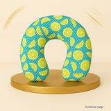 Neck Pillow 100% Cotton - Texture Green Lemon