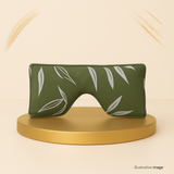 Eye Pillow - Dark Green and Leaves (Cotton Fabric)