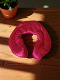 Neck Pillow in Satin Fabric - Fucsia