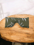 Eye Pillow - Dark Green and Leaves (Cotton Fabric)