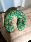 Neck Pillow 100% Cotton - Texture Green Lemon