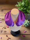 Neck Pillow in Satin Fabric - Purple